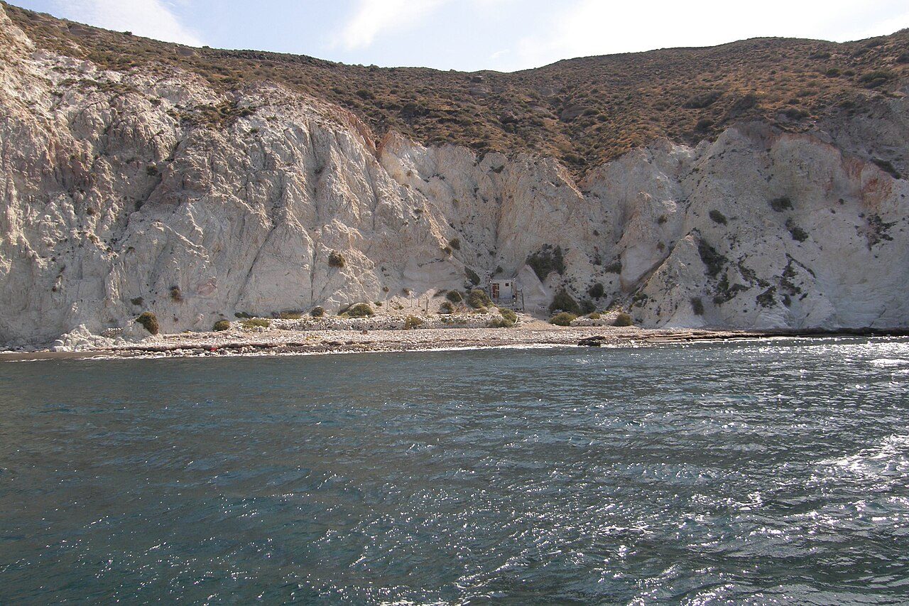 white beach santorini